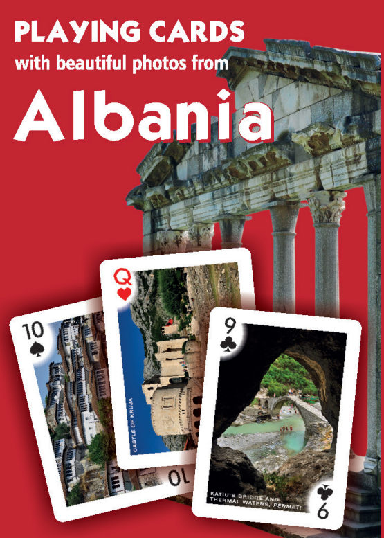 Playing cards with photos from Albania