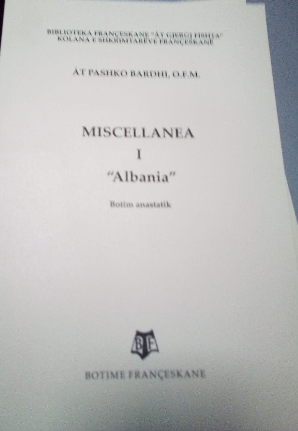 Miscellanea I – Albania
